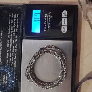 New AUTHENTIC GENUINE PLATINUM STERLING SILVER CHUNKY WIDE BYZANTINE CHAIN 16.75